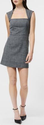 French Connection Owen Plaid Minidress in 01-Charcoal at Nordstrom Rack, Size 12