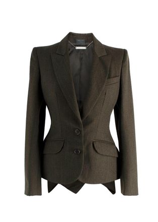 Alexander McQueen Olive Green Blazer with Tails Size M