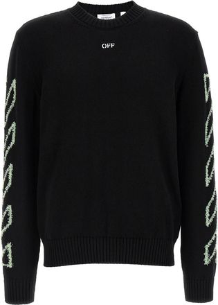 Off-white Black Diag Outline Sweater