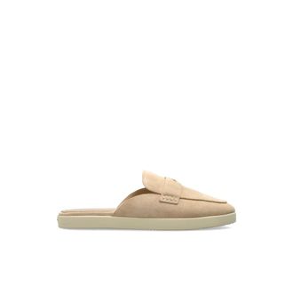 Tory Burch Ballet Sport Mule - Dames - Slip ons - Beige - 39 EU - Su&egrave;de - Schoenen