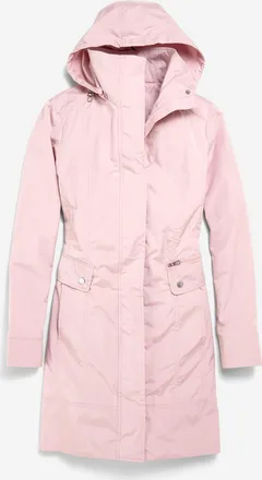 Cole Haan Womens Signature Packable Hooded Rain Jacket - Pink Size Medium