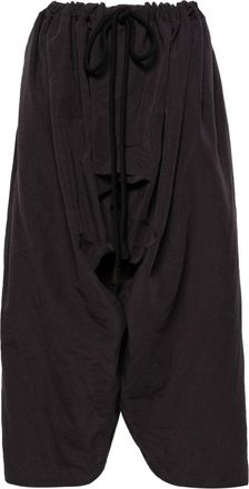 Quira drawstring-waist cropped trousers - women - Cotton/Linen/Flax - One Size - Grey