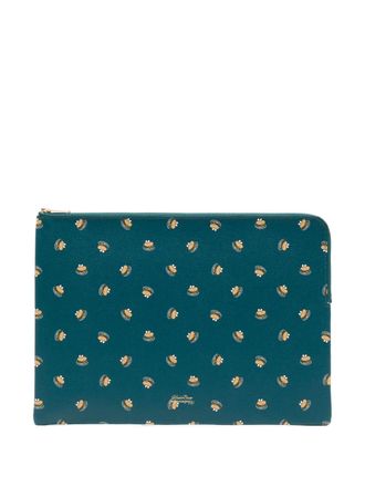 Undercover all-over pattern clutch - women - PVC - One Size - Green
