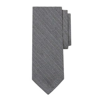Brooks Brothers Herringbone Wool Tie - male - Brooks Brothers - Ties - Gray - ONE SIZE - Accessories