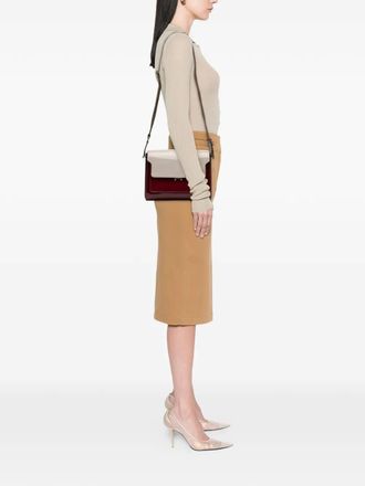 Marni 2010-2025 Large Bicolor Patent Trunk crossbody bag - Rood