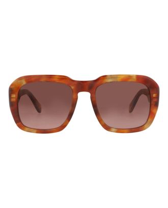 Chlo&eacute; Square-Frame Recycled Acetate Sunglasses