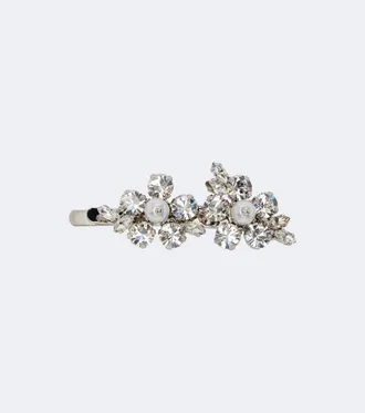 Simone Rocha Floral mini crystal-embellished barrette