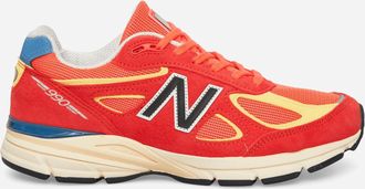 New Balance Made in USA 990v4 Sneakers Urgent Red / Maize / Afterglow