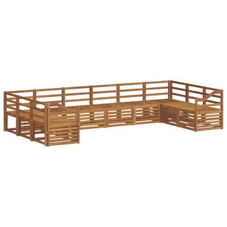 vidaXL Conjunto De Sof&aacute;s De Exterior 10 Uds. Natural Vidaxl