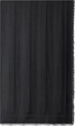 Elisabetta Franchi Viscose en Modal Foulard Sjaal met Jacquard Strepen - Dames - Sjaals - Zwart - ONE Size - Accessoires
