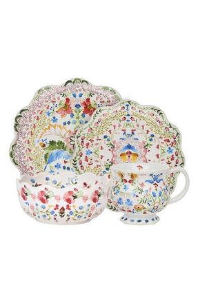 Juliska Sofia 4-Piece Dinnerware Set in White Multi at Nordstrom