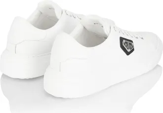 Philipp Plein Mens Sneaker White Leather Rubber Sole