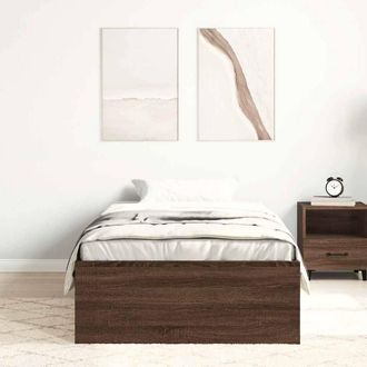 Berkfield Home Modern Bed Frame Brown Oak 100x200 cm