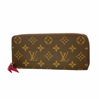 Louis Vuitton Brown Fuchsia Long Wallet (Bi-Fold) (Pre-Owned)