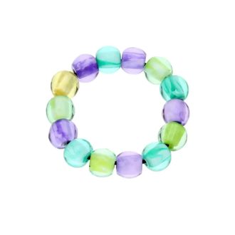 Gold & Honey Womens Stretch Bead Bracelet In Multicolor