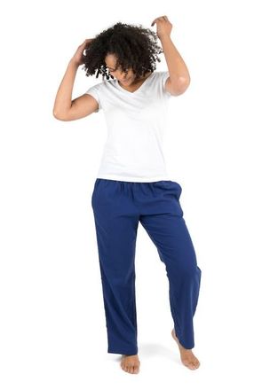 Leveret Womens Cotton Flannel Holiday Pajama Pants in Navy at Nordstrom, Size Xx-Large