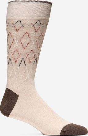 Cole Haan Mens Geo Dress Crew Socks - Beige
