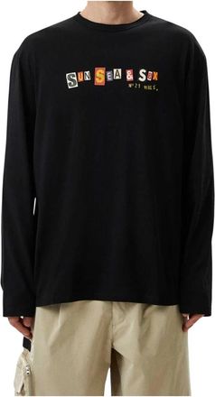 N&deg;21 Heren Zwart Katoenen T-Shirt - Heren - Longsleeves - Zwart - L - Katoen - Tops