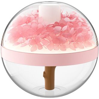 OEM Umidificatore Portatile Con Fiori Stabilizzati, Capacit&agrave; 270 Ml, Diffusore Di Oli Essenziali Ricaricabile Con Luce Notturna E Spegnimento Automatico I