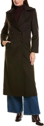 Sofiacashmere Wool & Cashmere-Blend Trench Coat