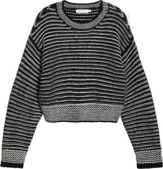 All in Favor Chunky Stripe Sweater in Black White at Nordstrom, Size X-Large