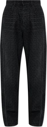 Balmain Monogram Jeans - Heren - Regular Fit Jeans - Zwart - W31 - Katoen - Jeans