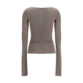 Rick Owens Womens Gray Viscose Shirt