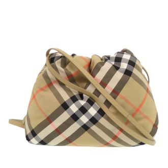 Burberry Pre-owned Burberry Supernova Check Nylon Drawstring Pouch Ladies MWL5RWRJJ450W1RW