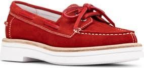 Donald J Pliner Lillith Boat Shoe in Tomato at Nordstrom Rack, Size 5.5