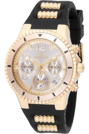 Invicta BLU 49804 Dames Horloge - Quartz Uurwerk - Roestvrij Staal met zilveren Wijzerplaat - 39mm