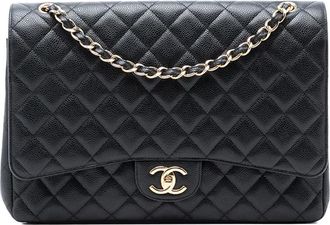 Chanel 2012-2013 Maxi Classic Caviar Double Flap shoulder bag - Nero