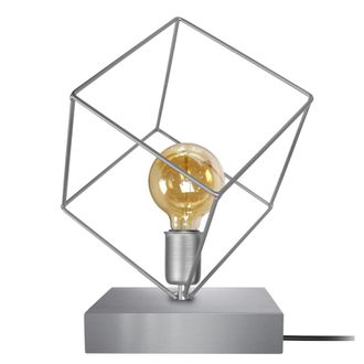 Tosel L&aacute;mpara de mesametal Alt.37cm aluminio Pantalla: aluminio