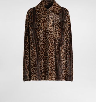 Dolce & Gabbana Pony Leo Shirt-style Jacket - Woman Coats And Jackets Multi-colored 42