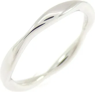 Chanel Platinum 950 Band Ring (Pre-Owned)