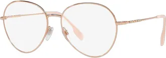 Burberry Aviator Full Rim Eyeglasses - Rose gold