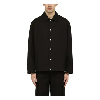 Jil Sander Long Sleeve Shirt - male - Jil Sander - Light Jackets - Black - M - Jackets