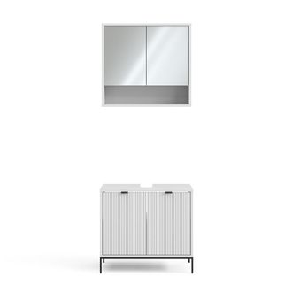 Vicco Set De Muebles De Ba&ntilde;o Eliza, Blanco, 2 Partes