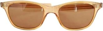 Saint Laurent Pre-owned 140 Zonnebrillen - Dames - Vintage Accessoires - Oranje - ONE Size - Tweed - Vintage
