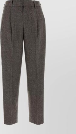 Pantaloni Torino stretch wool blend trousers embroidered