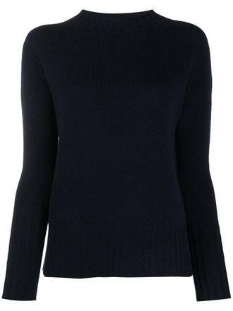 Drumohr knitted round neck jumper - women - Merino - 44 - Blue