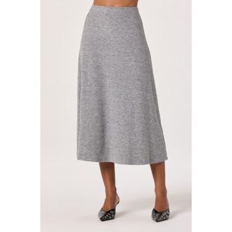 ASTR the Label Knit Midi Skirt in Charcoal at Nordstrom Rack, Size X-Large