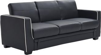 Vente-Unique Sof&aacute; cama de 3 plazas NATY - Negro