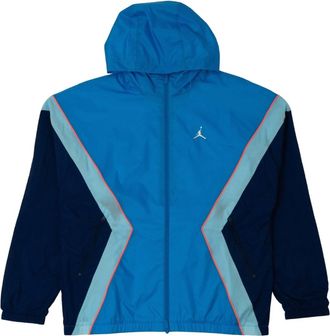 Nike Mens Jordan Brooklyn Hooded Draft Jacket In Lt Photo Blue / Blue Void / Hot Lava / Sail