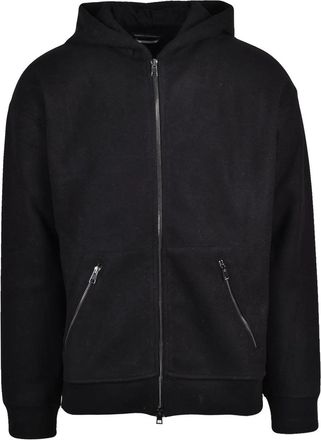 Daniele Alessandrini Black Polyester-Blend Hooded Jacket