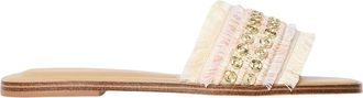 Aldo Aldo Dames/Dames Nalani Ge&euml;mbelliseerde Platte Slippers (Neutraal)