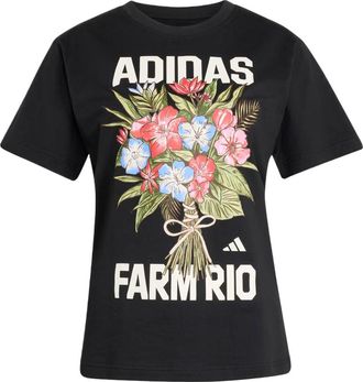 adidas (WMNS) adidas x FARM Rio Graphic T-Shirt Asia Sizing Black KR0281