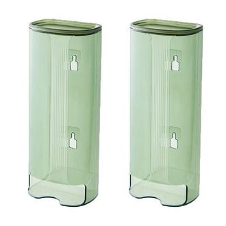OEM Dos Cajas Verdes Para Guardar Bolsas De Basura Montadas En La Pared (27118 Cm) - Crezuo