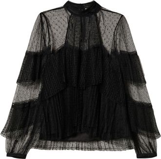 Twin-Set Blusa con ruches - Nero