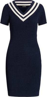 Ralph Lauren COTTON-BLEND CRICKET SWEATER DRESS