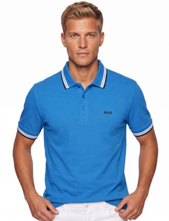 HUGO BOSS Poloshirt BOSS Paddy blauw regular fit